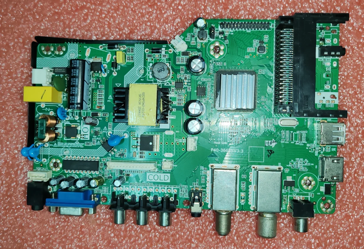 P40-3663SV3.3 LED three in one TV motherboard, physical photo, tested well for   36--42V  320ma