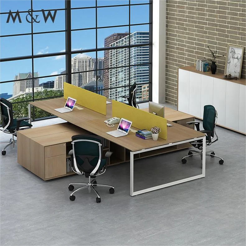 

New Product Tables Price Modern Clover Workstation Office Desk 4 Person Workstation Office Furniture