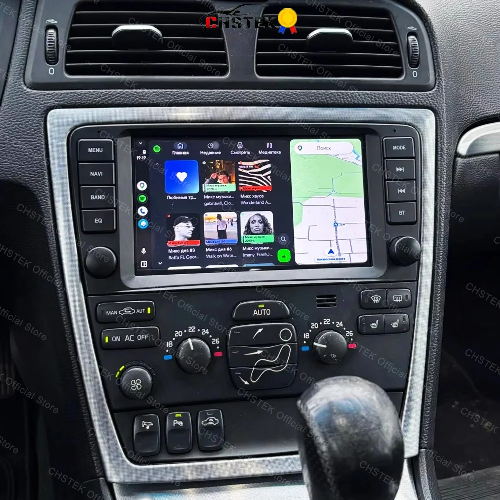 CHSTEK Android 14 Carplay For Volvo XC70 V70 V40 S40 S60 2005-2009 Car Radio Multimedia Player Navigation GPS WIFI RDS Head Unit