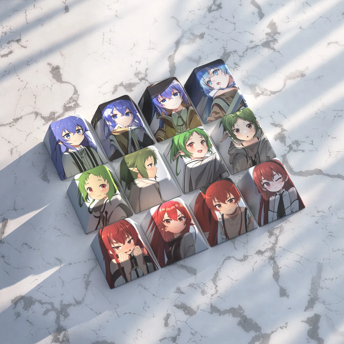 Jobless Reincarnation Theme Character Keyboard Decoration Keycaps 4 Key Caps Accessories Sylphiette Roxy Migurdia Anime Keycaps