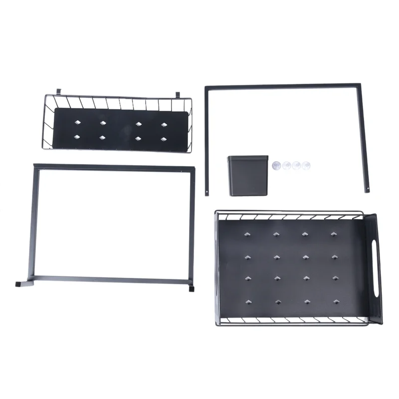 

ABUM-Organizers , Bathroom Organizers Under Cabinet Storage, 2 Tier Counter Storage With Drawer Hooks Cups Easy To Use
