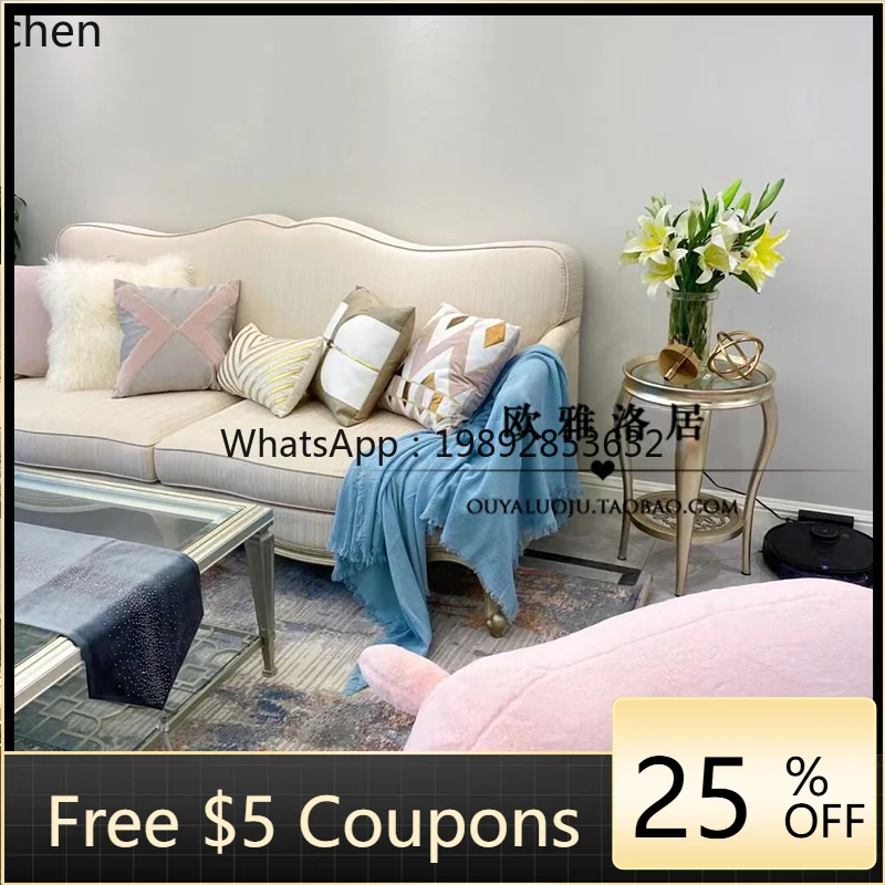 

solid wood three-person sofa modern simple living room single and double sofa sofa