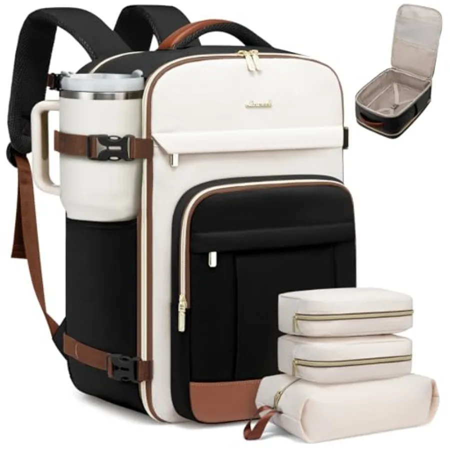 

40L Travel Backpack for Women and Men - 17.3 Inch Carry On Backpack and Personal Item Backpack for Airlines Spacious and Durabl