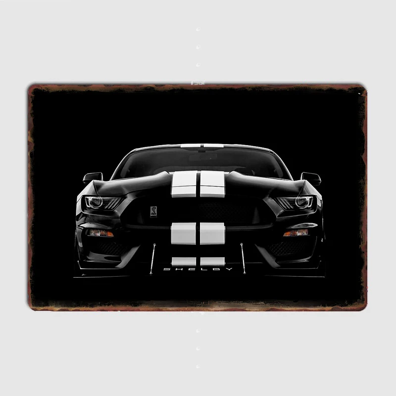 

Luxury Sports Car Mustang Poster Metal Sign Car Club Custom Bar Bedroom Indoor Decor Posters Home Wall Decor Room Decoration