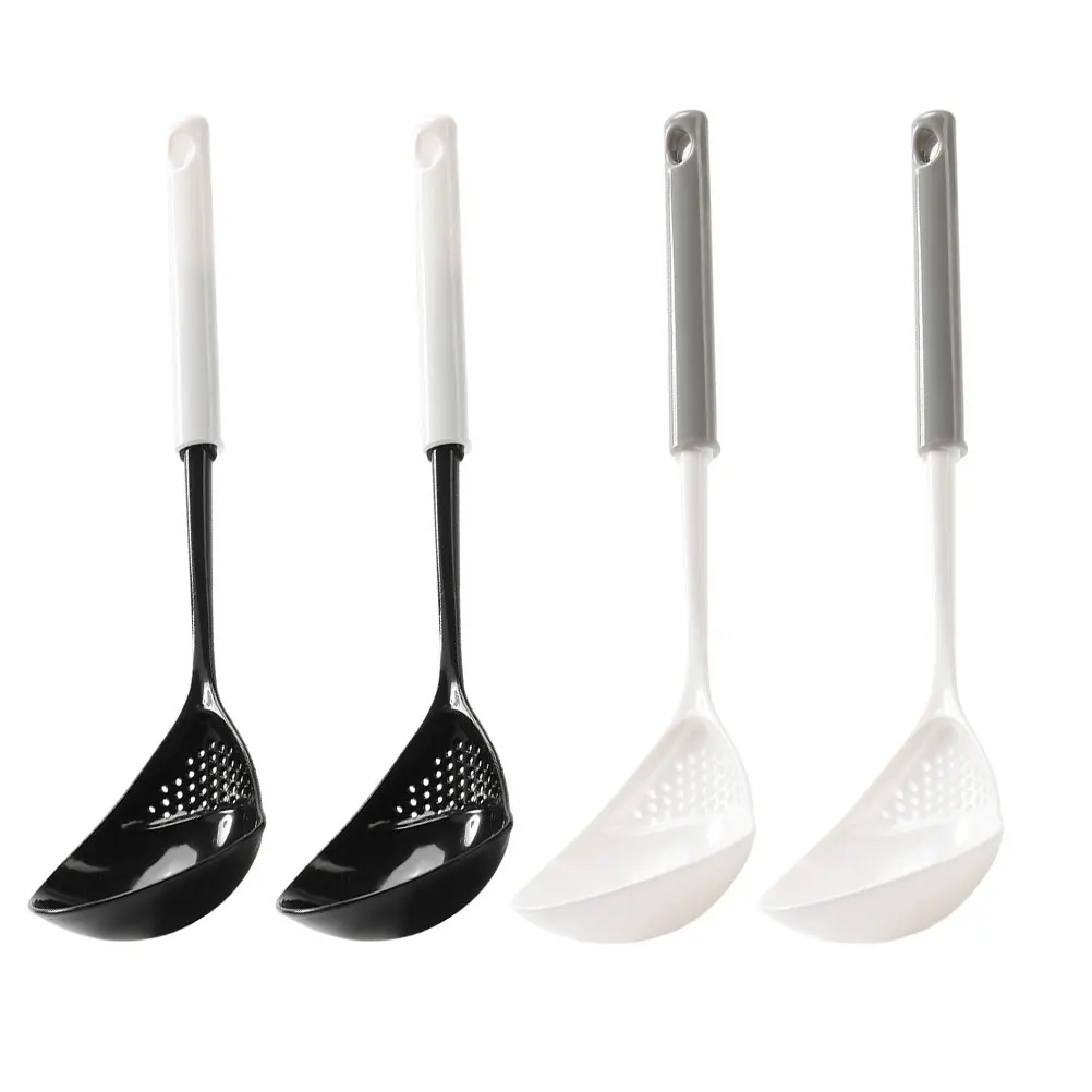 

4pcs Slotted Spoon Kitchen Gadgets High Quality PP Material Easy Use Colander Strainer Plastic Soup Cooking Household