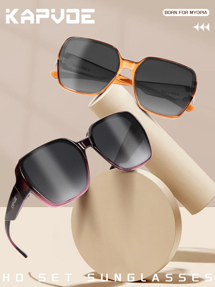 AliExpress kapvoe Kapvoe Fit Over Glasses Fashion Myopic Sunglasses Men Women Eyewear Mordern Polarized Fishing Glasses Driving Bike UV400 Goggles