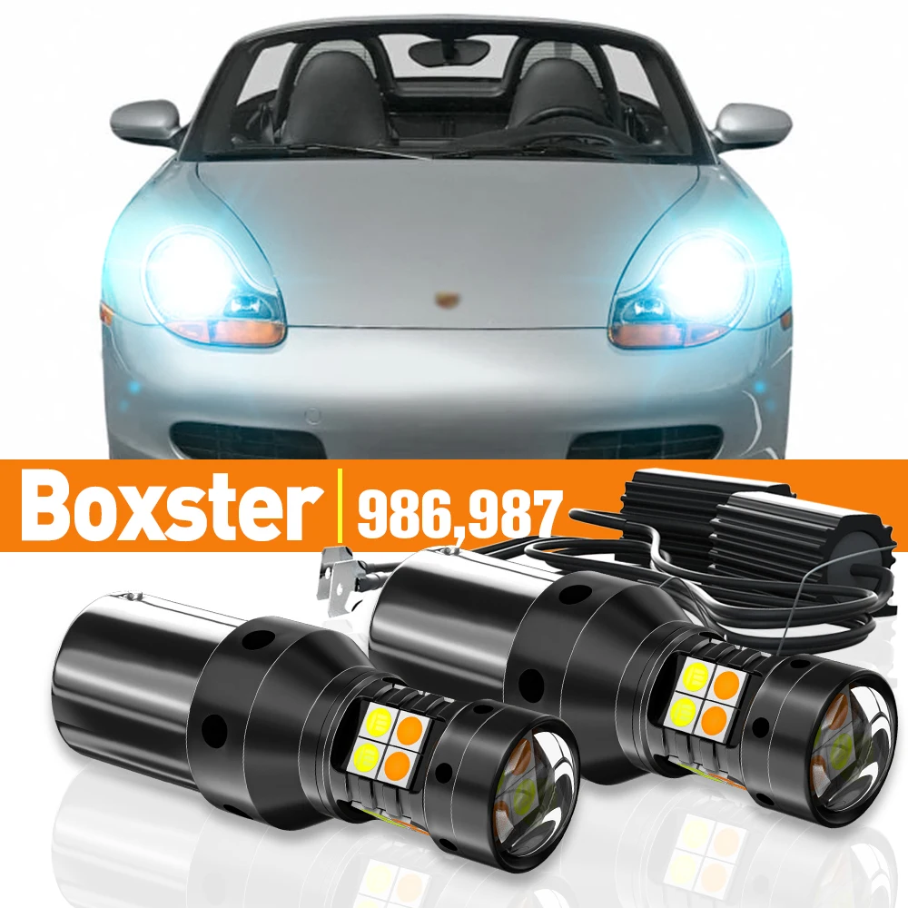 

2X Φ двухрежимный сигнал поворота + дневные ходовые фонари DRL Для Porsche Boxster (986987) 1999-2008 2004 2005 аксессуары Canbus