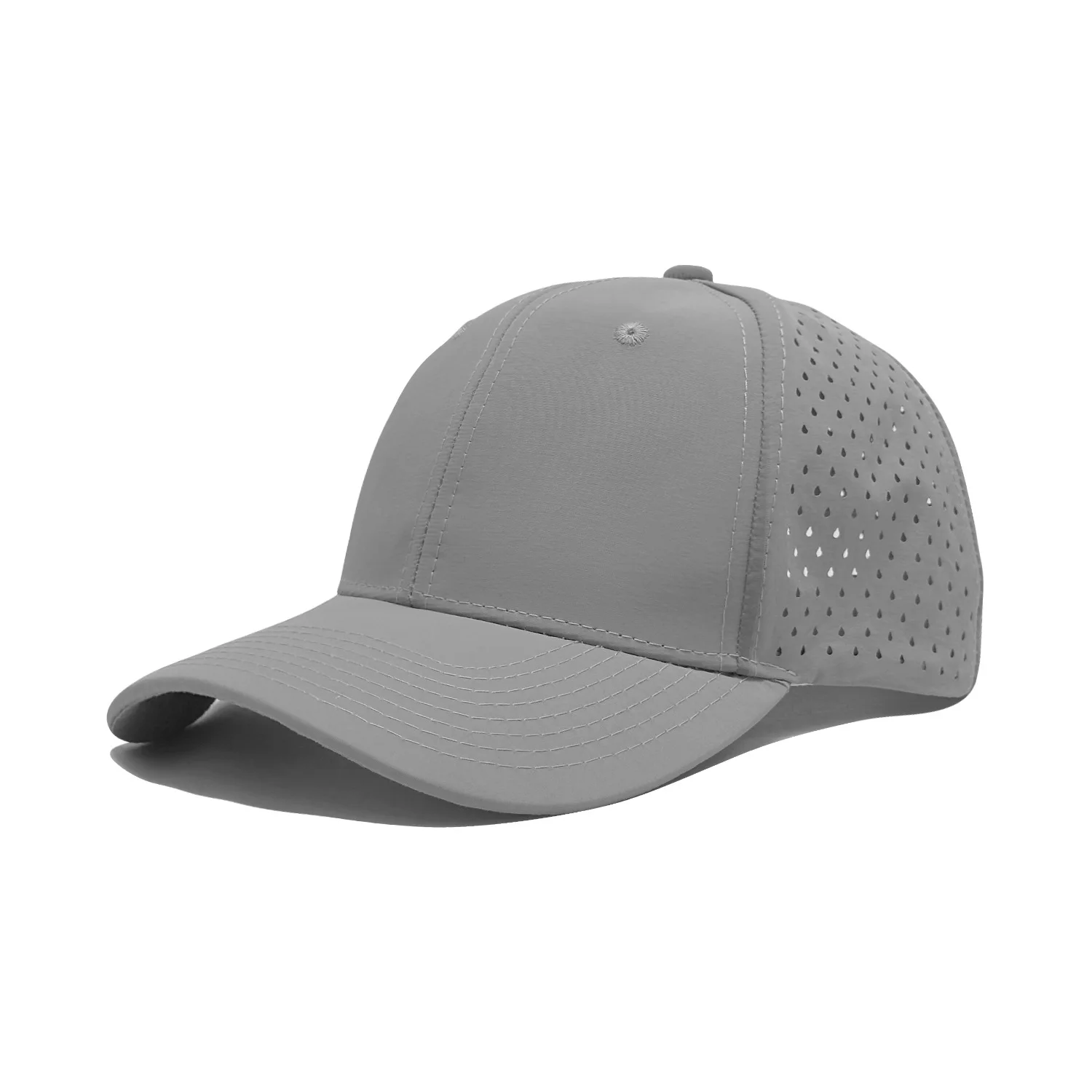 6 Panel Laser Cut Breathable Baseball Cap Custom Logo Outdoor Adult Men Sport Hat Women Trucker Hat Adjustable Wholesale