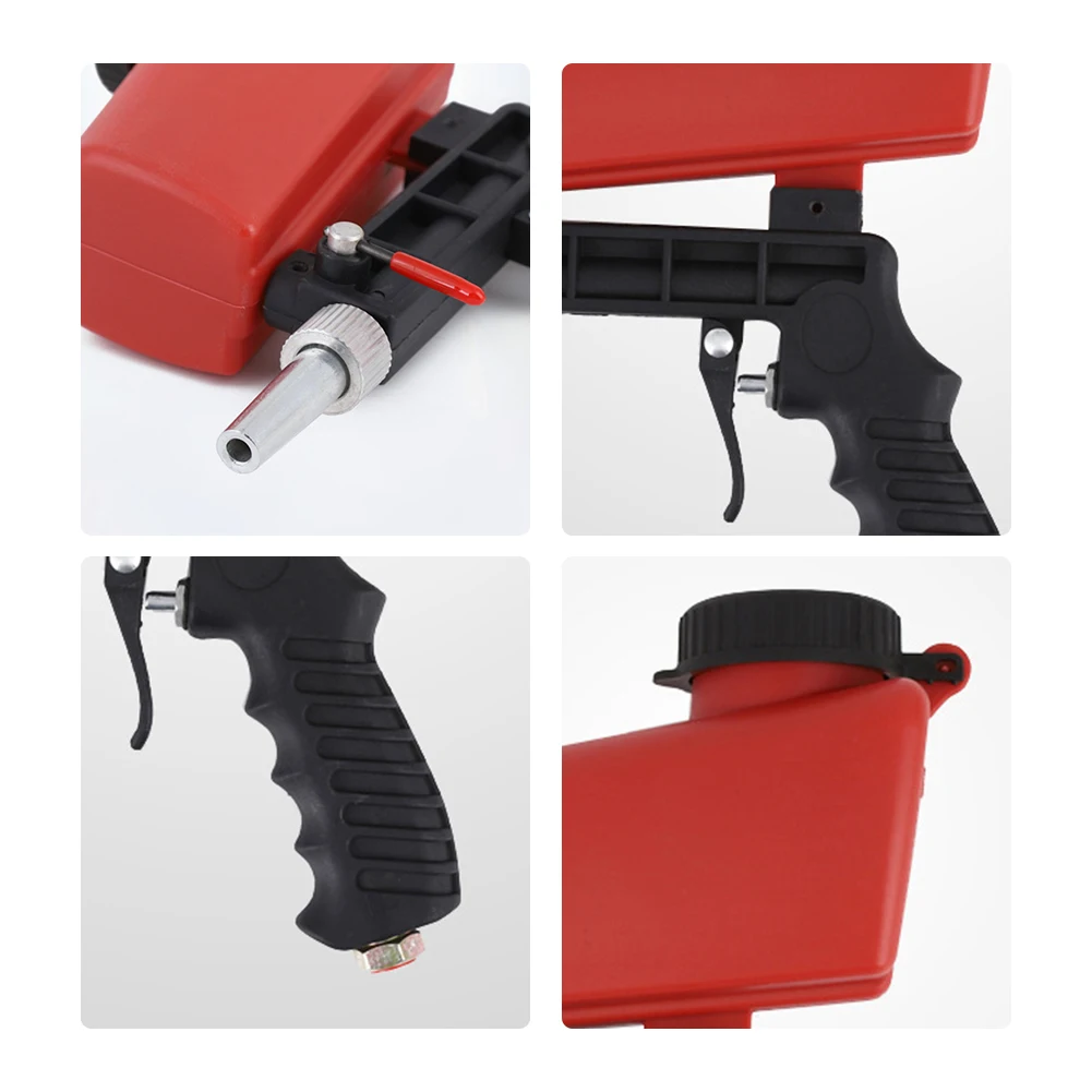 Handheld ajustável Air Sandblasting Gun pneumática máquina de jateamento de areia para polimento remoção de ferrugem de metal 90psi