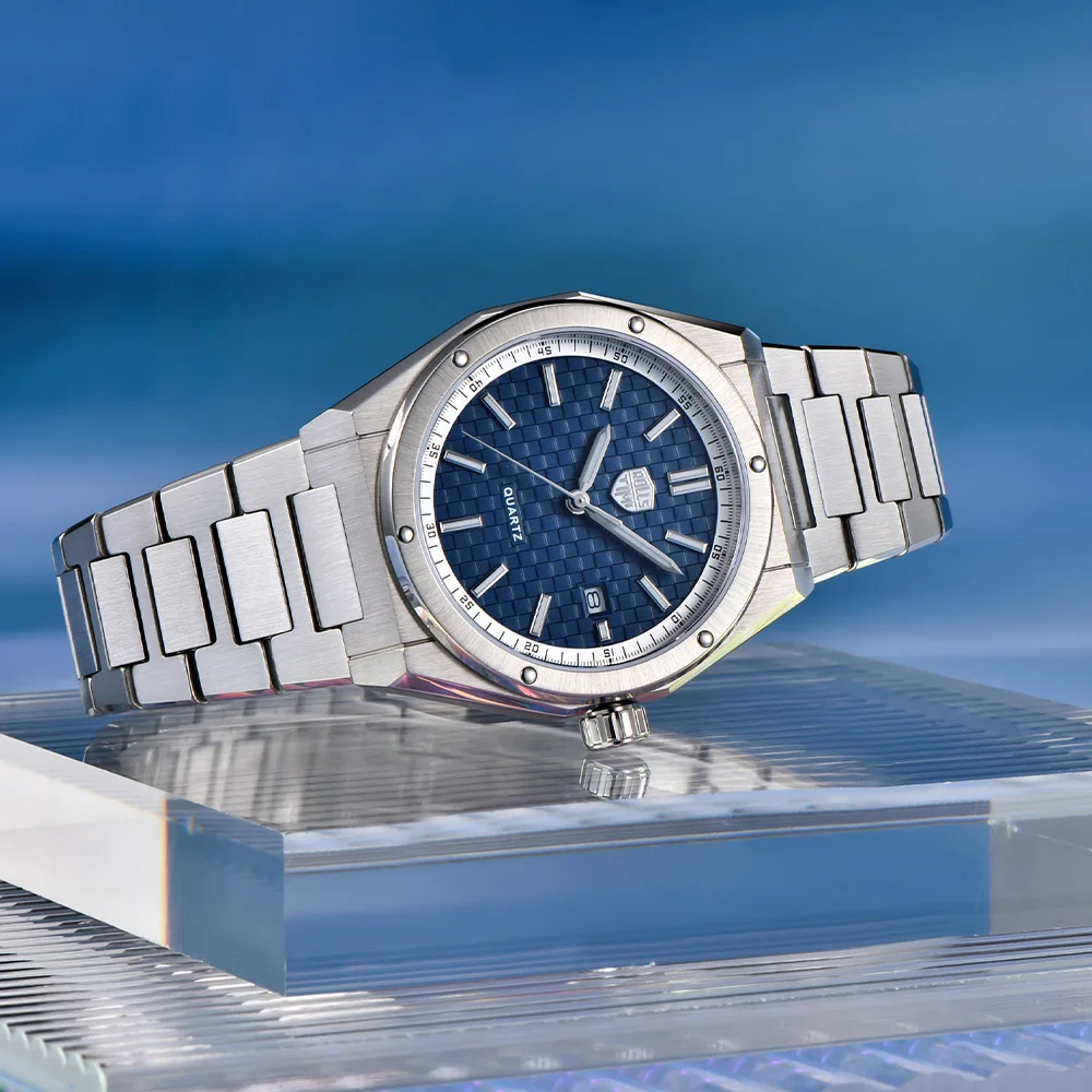 2025 RollsTimi reloj para hombre, reloj de cuarzo de alta moda para hombre, espejo de zafiro luminoso, reloj deportivo resistente al agua para hombre de acero inoxidable