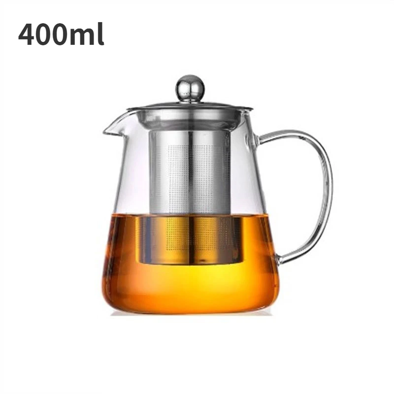 NONE Hitzebeständige Glas-Teekanne mit Teesieb aus Edelstahl, Blumenkessel, Kung-Fu-Teegeschirr-Set, Puer-Oolong-Topf 4