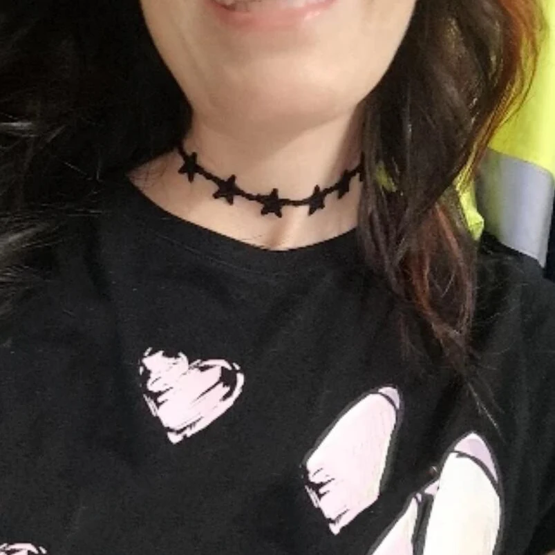 Aihua Böhmen schwarze Spitze Stern Halskette für Frauen handgemachte verstellbare geflochtene Halskette Retro Mode Hals Schmuck – Detail 4