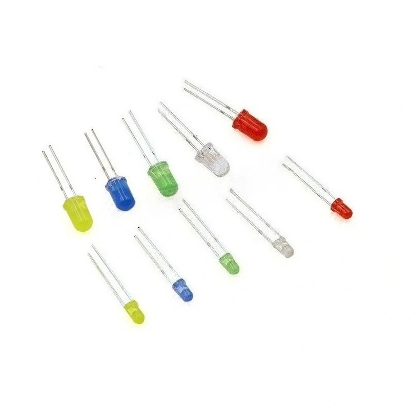

2Boxes 400pcs 3mm 5mm LED Assortment Kit 5 Colors Red Green Blue Yellow White Diffused Round