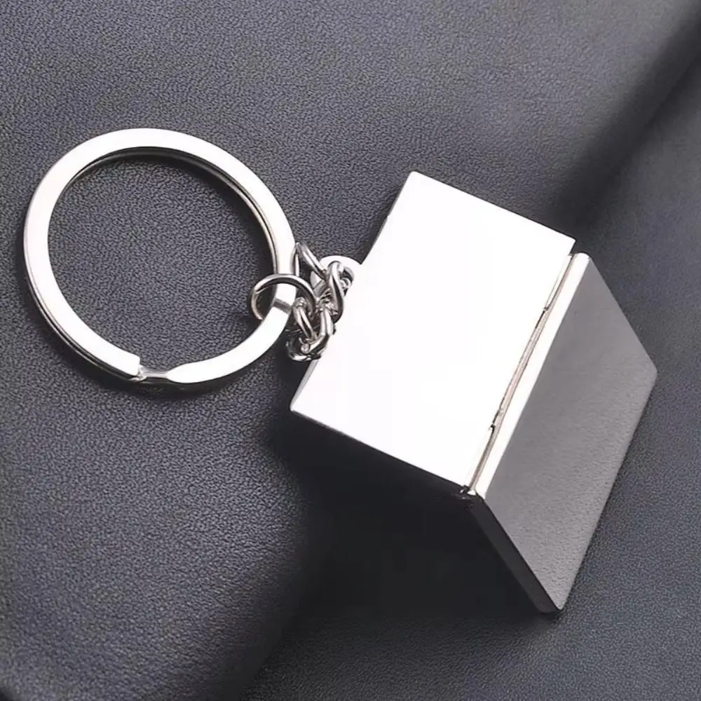 Novelty Trinket Creative Mini Laptop Key Chain Metal Emulational Bag Pendant Exquisite Durable Notebook Computer Key Ring Gifts