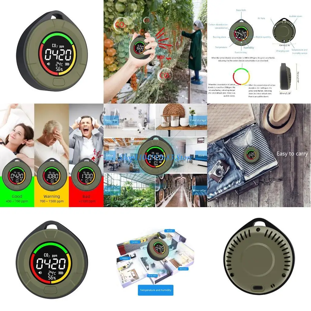 

Y6GD Carbon Dioxide Meter with Temperature Humidity Detector Carbon Dioxide Alarm