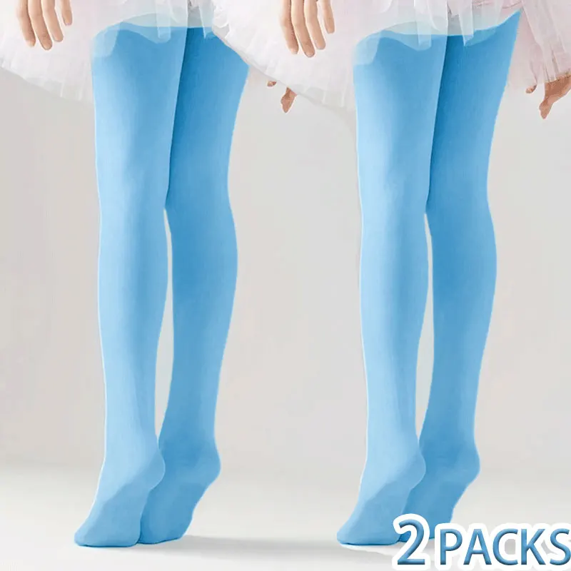 

2 pairs of girls' pantyhose girls' dance socks Spring and summer thin four seasons can wear comfortable breathable elastic big c