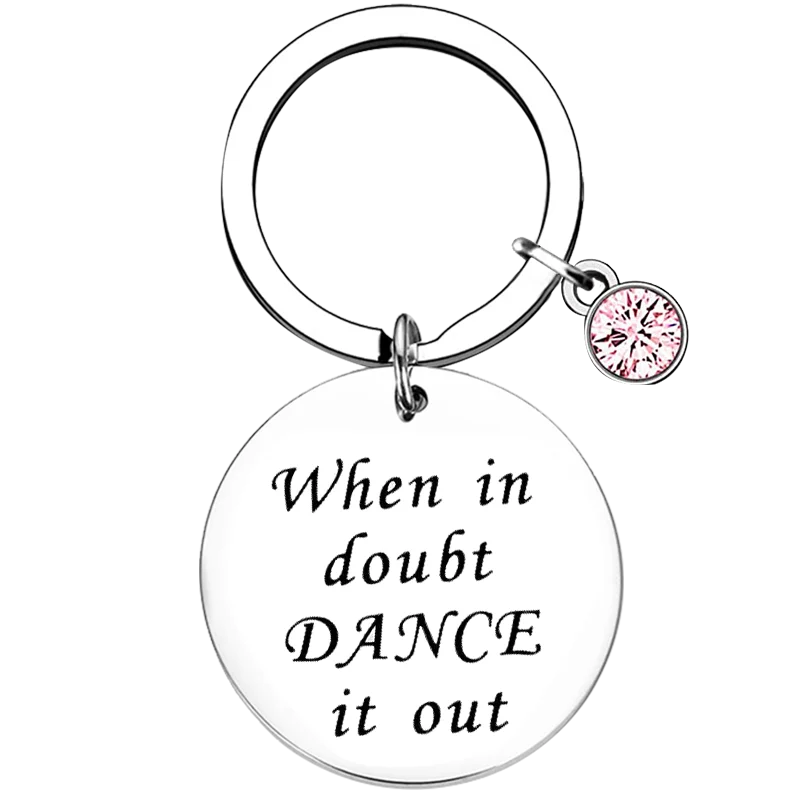 New Dancer Gift Ballerina Jewelry Key Chain Ring Dance Teams keychains pendant Dance Partner, Best Friend gift