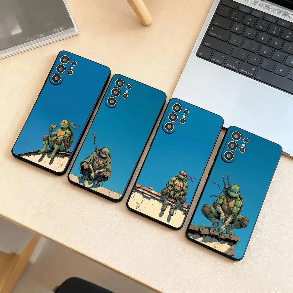 T-Teenage Mutant Ninja Turtles  Phone Case Black Silicone Soft For Samsung S25,S24,S21,S22,S23,S30,Ultra,S20,Plus,Fe,Lite