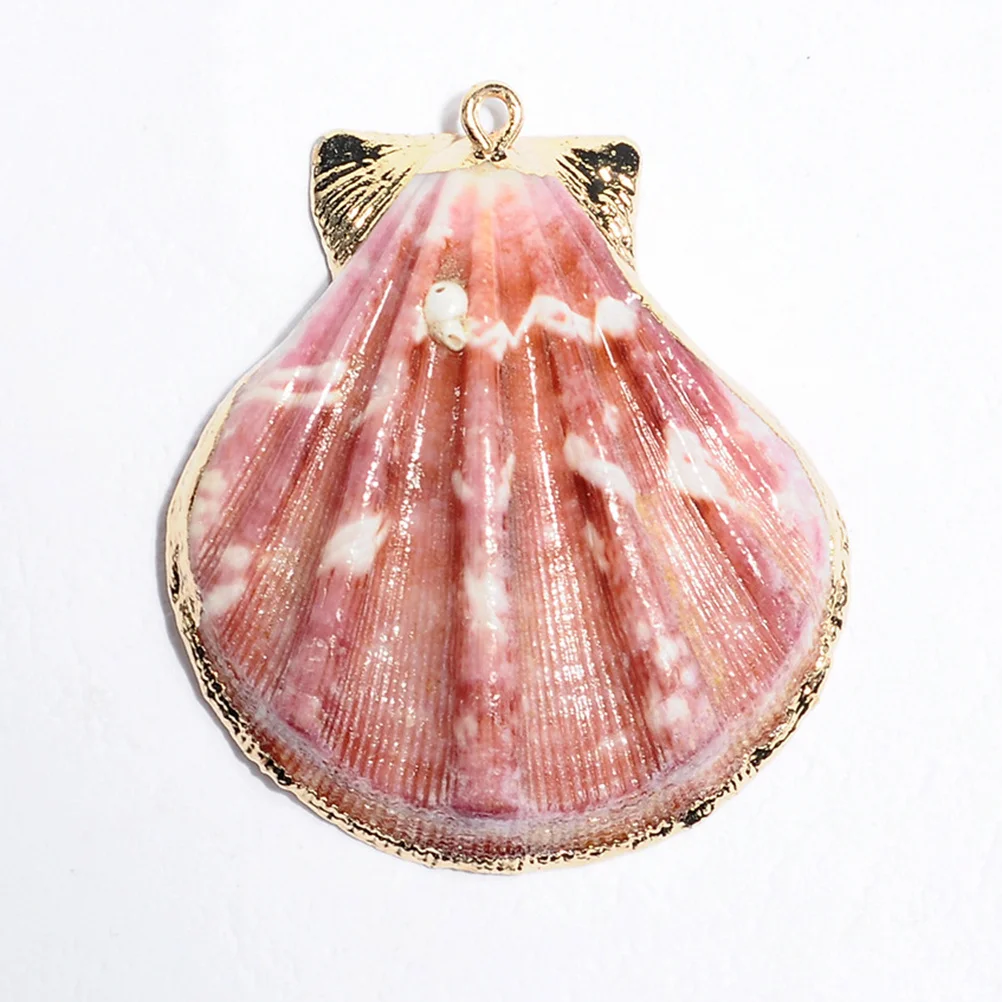 

10Pcs Natural Fan Shell Gold Rimmed Sliced Jewelry Accessories Delicate Ornaments for DIY Earrings Necklace Shell Craft
