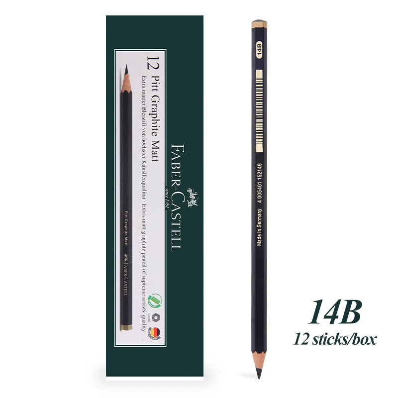 Faber-Castell 8/12 Stuks Set Matte Schets Potlood Kunst Grafiet Voor Schets Zwart Lood Schrijven Tekening Grafiet Potloden Benodigdheden