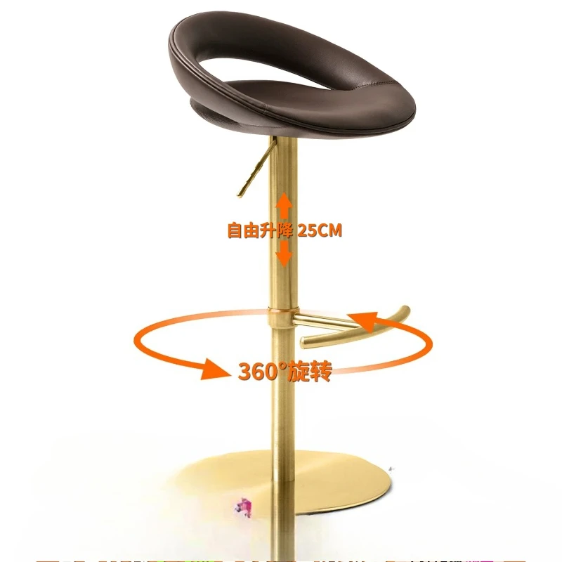 Metal Bar Chair Relaxing Nordic Kitchen Counter Comfortable Bar Chair Accent Vintage Sillas Para Barra Alta Kitchen Furniture
