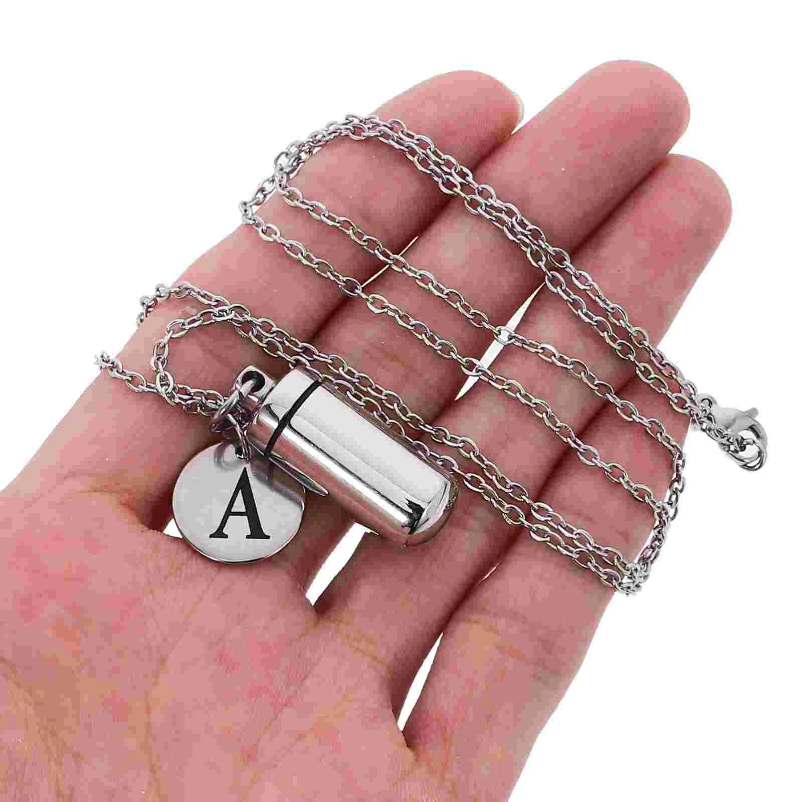 Cremation Urn Necklace Memorial for Ashes Dog Commemorate Holders Pet Urns Stainless Steel