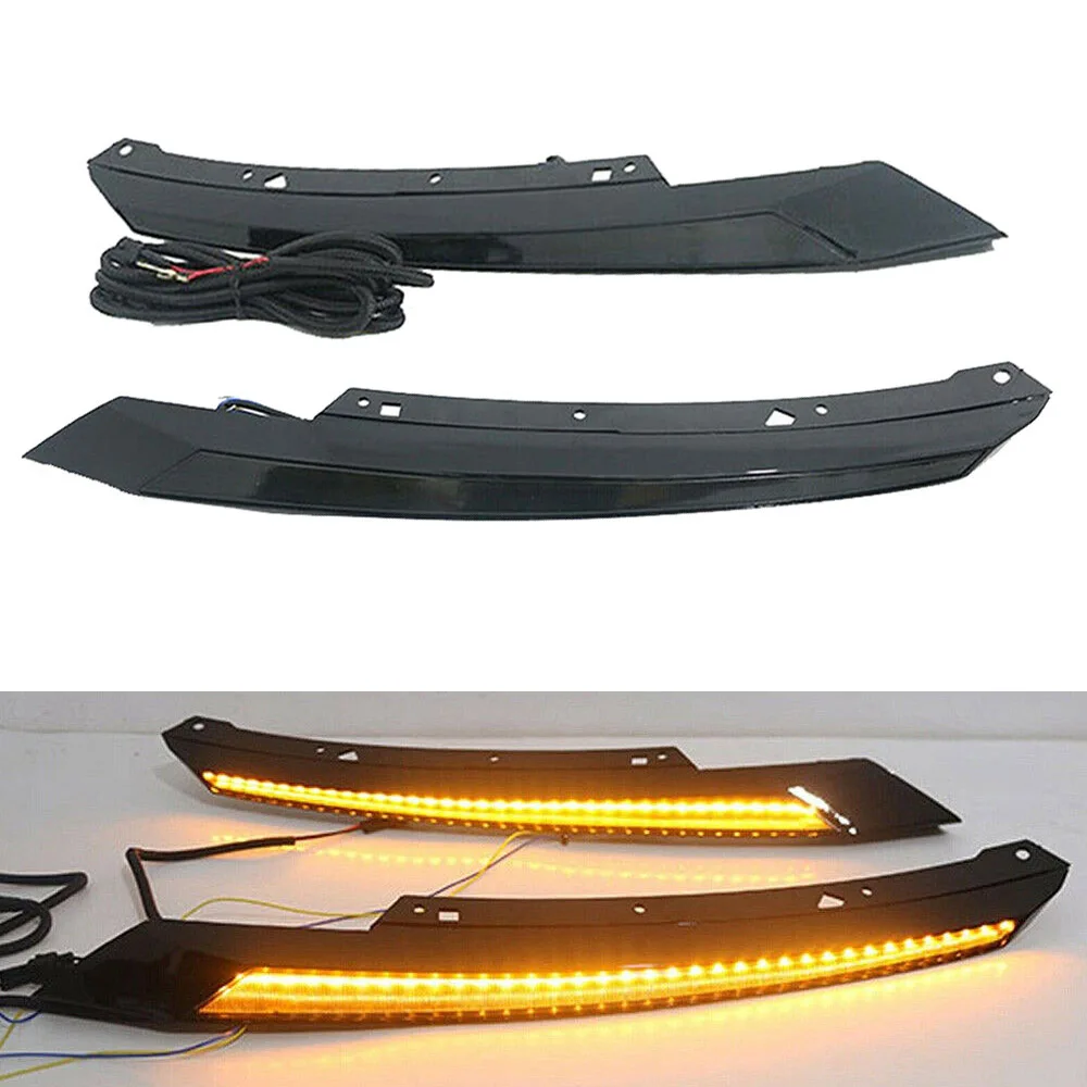 

2PCs Auto Headlight Eyebrows LED Daytime Running Turn Signal DRL For Honda Civic 2016-2021 Car Accessories