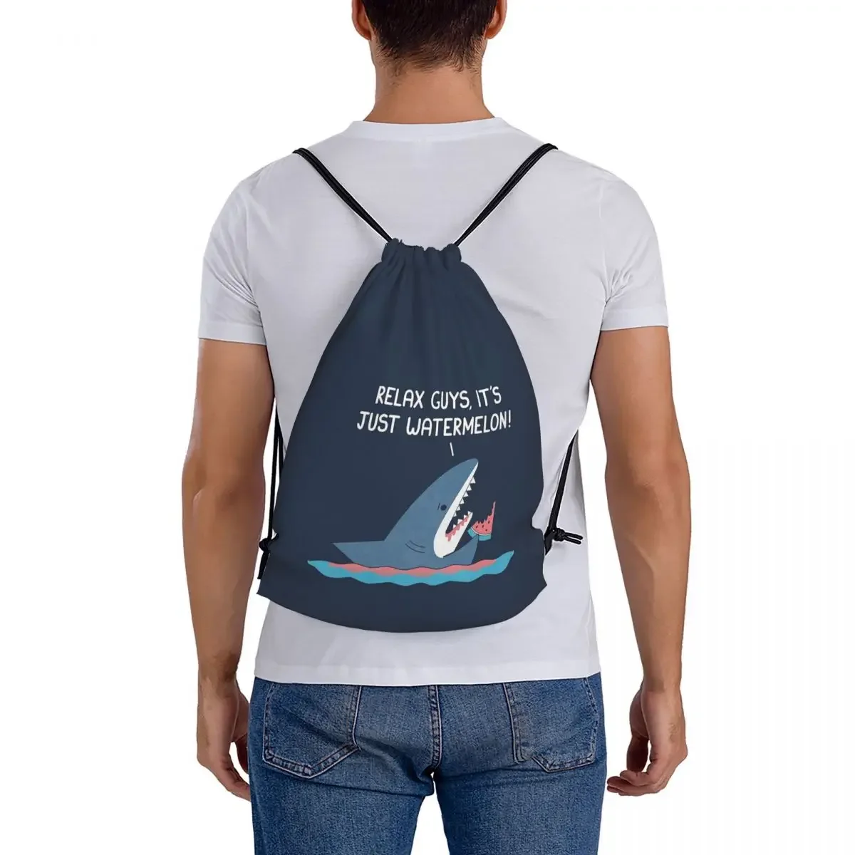 Relax Guys Portable Drawstring Bags, Bundle Pocket, Sports Bag, Bookbag para Homem, Mulher, Estudantes, Moda