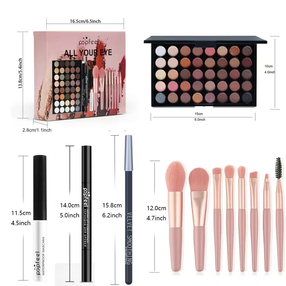 40 Color Eye Shadow Combination Set Beginner Makeup Tools Perfect Beauty Solution Valentines Day Gifts image 3