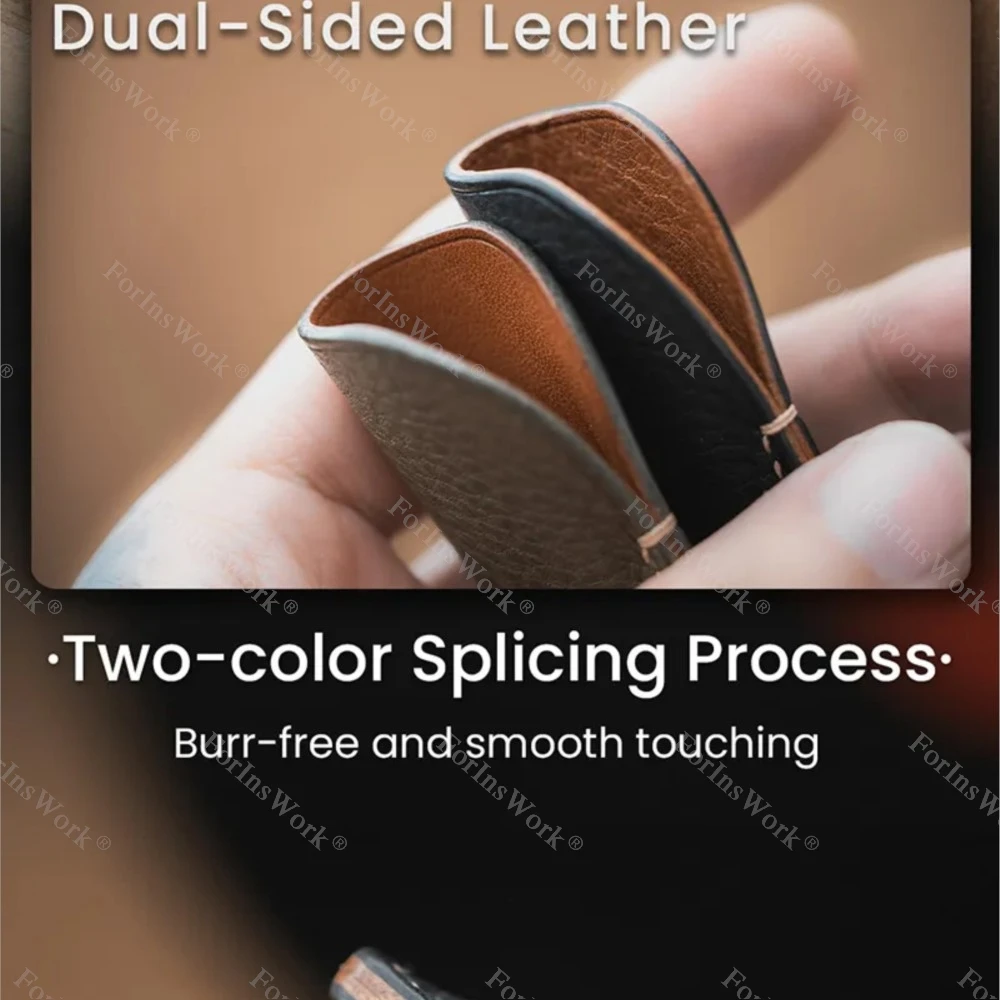 LAUTIE レザースリップショックスライダー収納 DIY アクセサリー EDC アクセサリー金属フィジェット EDC 大人