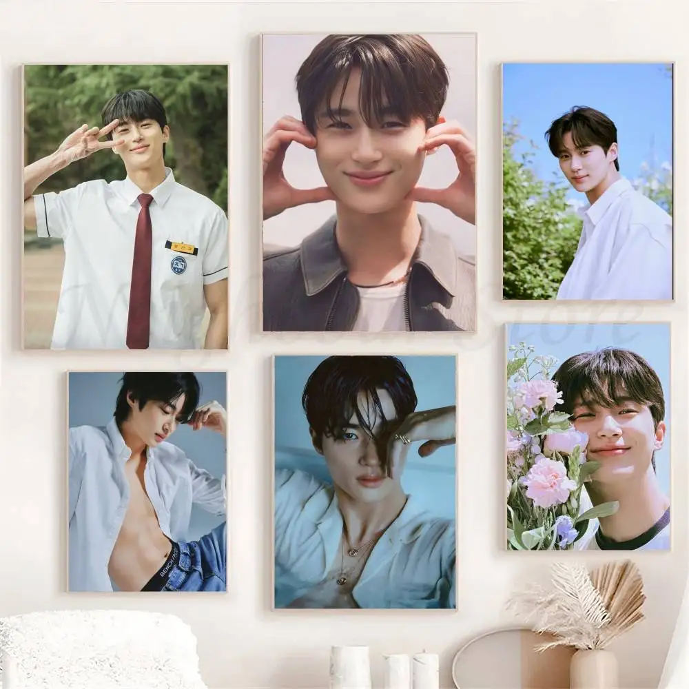 Korean Byeon Woo-Seok Posters Living Room Bar Cafe Quality Canvas Vintage Style Comics Painting Art Home Wall Decor Picture