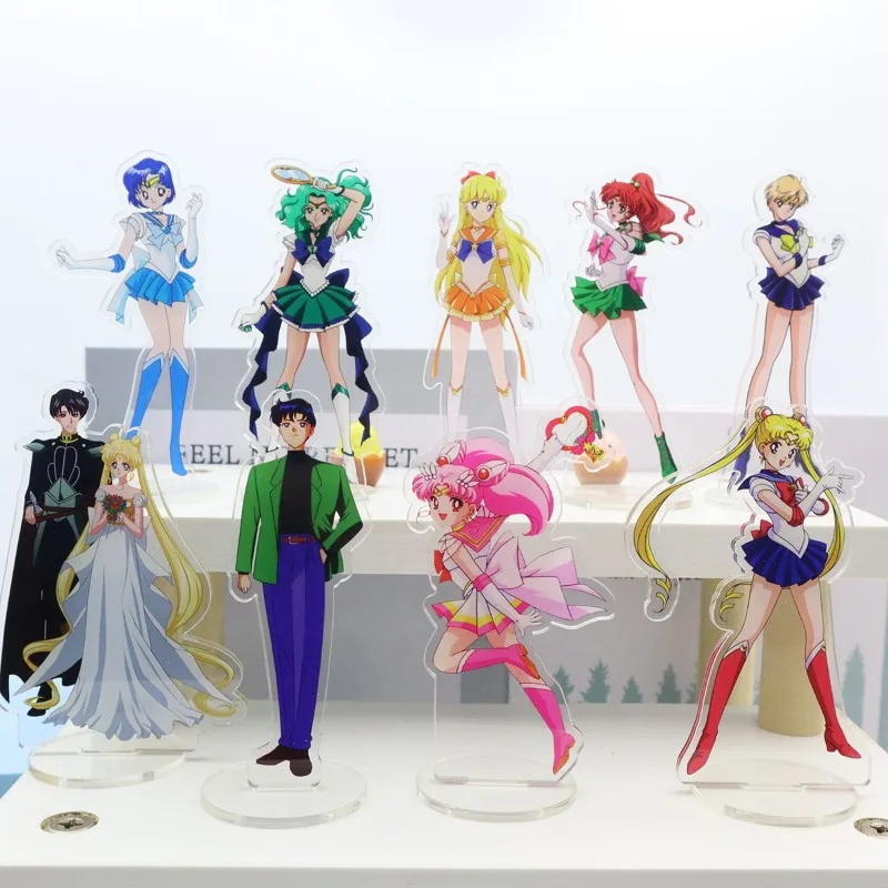 Anime Sailor Moon Perifere Acryl Stand-up Teken Tsukino Konijn Desktop Stand-up Ornament Model Meisje Hart Gift