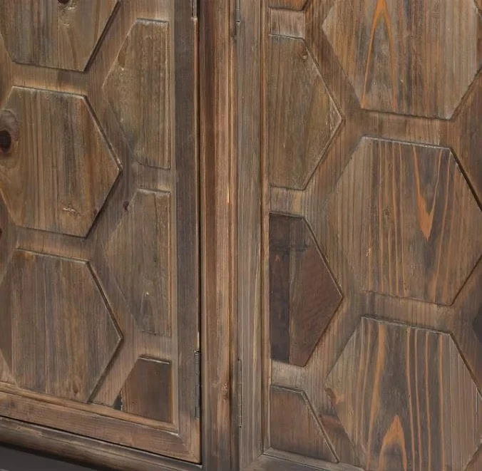 Antique Sideboard  Wood Buffet Cabinet Hand Carved Kitchen Sideboard Cabinet