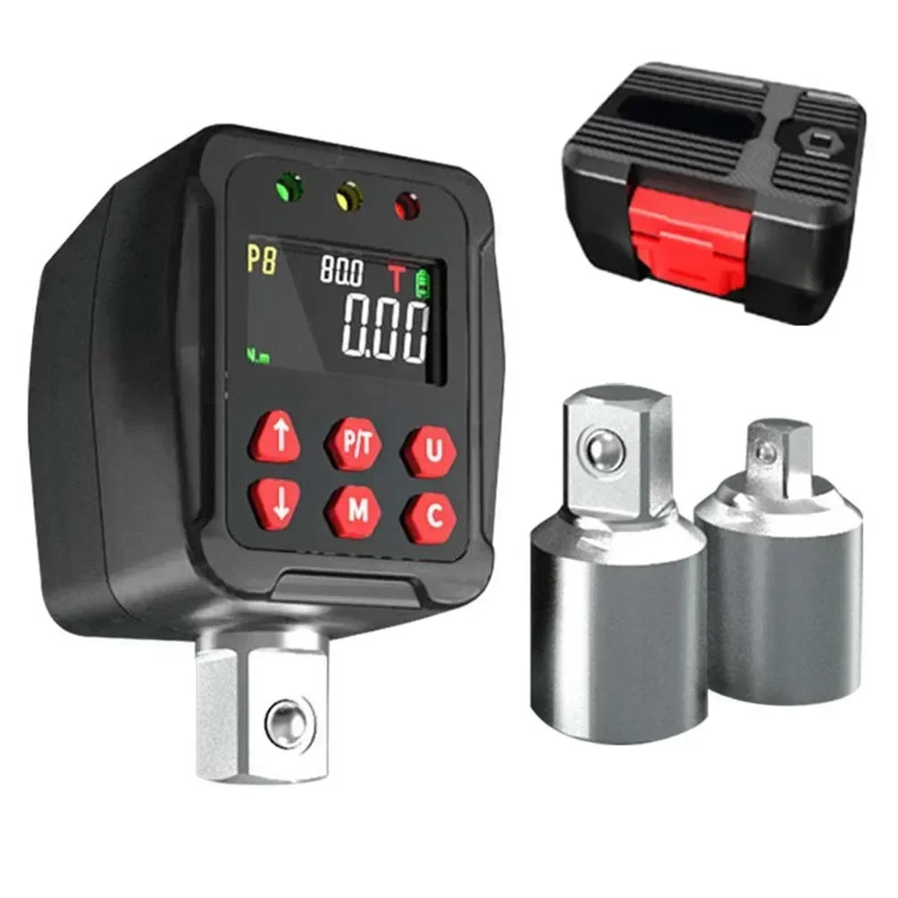 4-135nm 1 2 Inch Drive Digital Torque Wrench Adapter Buzzer LED Alarm 500 Data Storage Converts Ratchet Wrench
