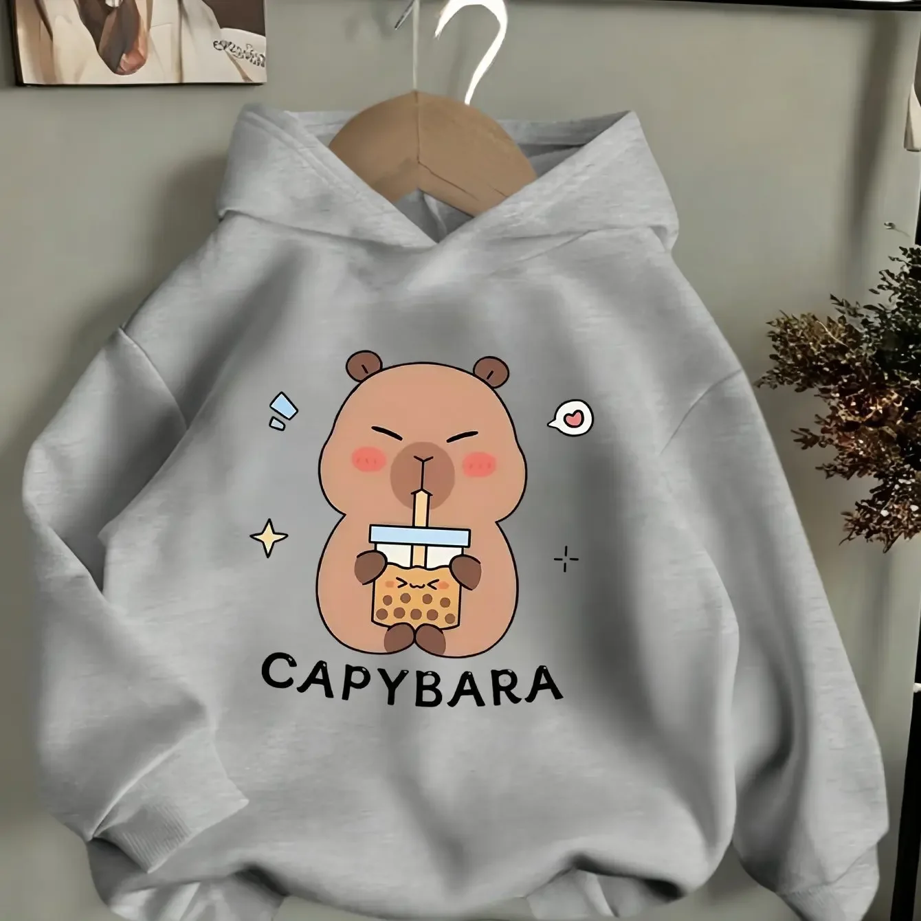 ملابس الأطفال كابيباراس اللطيفة للخريف والشتاء كاواي مريحة سترات شتوية دافئة عصرية للأولاد والبنات #4