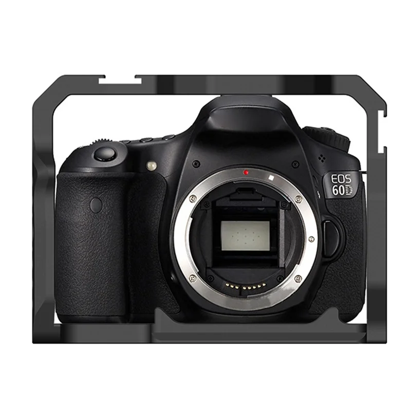 ABKI-Neue Aluminiumlegierung Kamerakäfig Rig mit Kaltschuh 1/4 3/8 Gewinde für Canon EOS 70D 80D 90D Schutzrahmen Fotografie