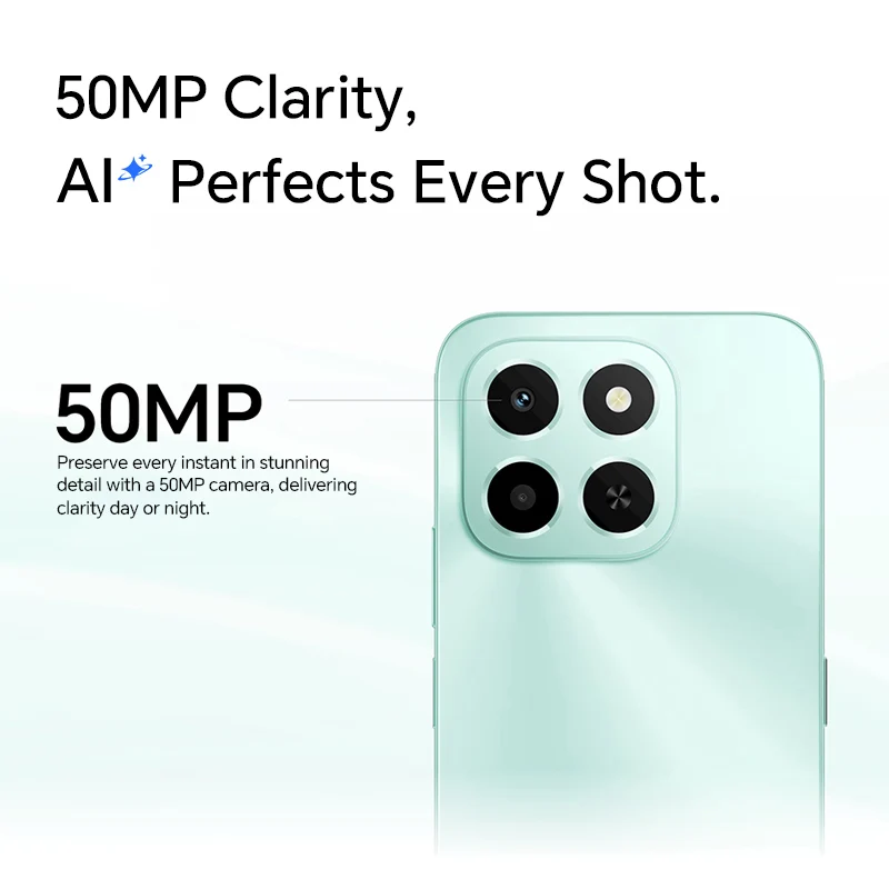 هاتف ذكي جديد HONOR X6c الإصدار العالمي بشاشة 6.61 بوصة 120 هرتز TFTLCD كاميرا رئيسية 50 ميجابكسل 5300 مللي أمبير في الساعة 35 وات بطاقة SD SuperCharge MagicOS 9.0