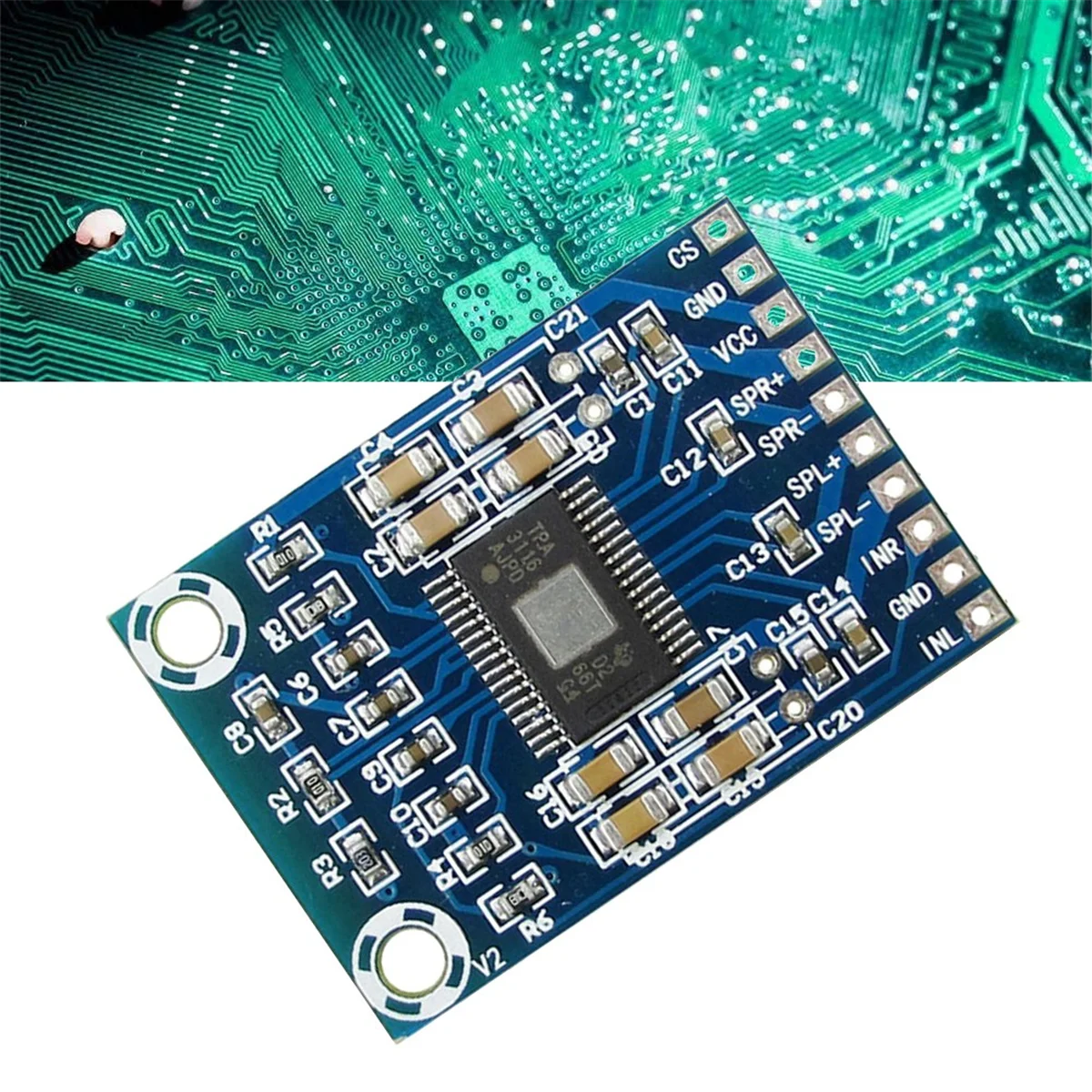 ABAC-2PCS TPA3116D2 Мини-цифровой усилитель DC12V-24V D класса 50 Вт + 50 Вт XH-M522, усилитель 50 Вт, плата усилителя мощности