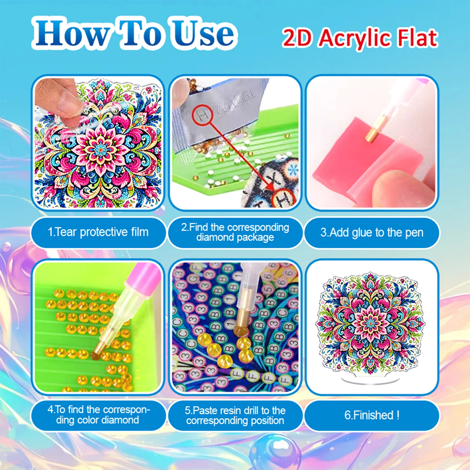 Flower DIY 2D Flat Acrylic Dia - Resin Art Table Top review and price
