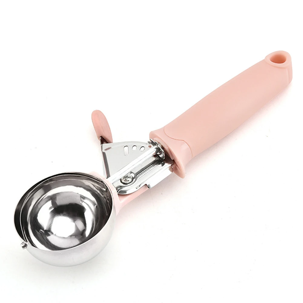 Stainless Steel Ice Cream Spoon Cookie Scoop Melon Fruit Baller Ice Ball Maker Anti-Freeze Handle For Gelatos, Yogurt, Sundaes