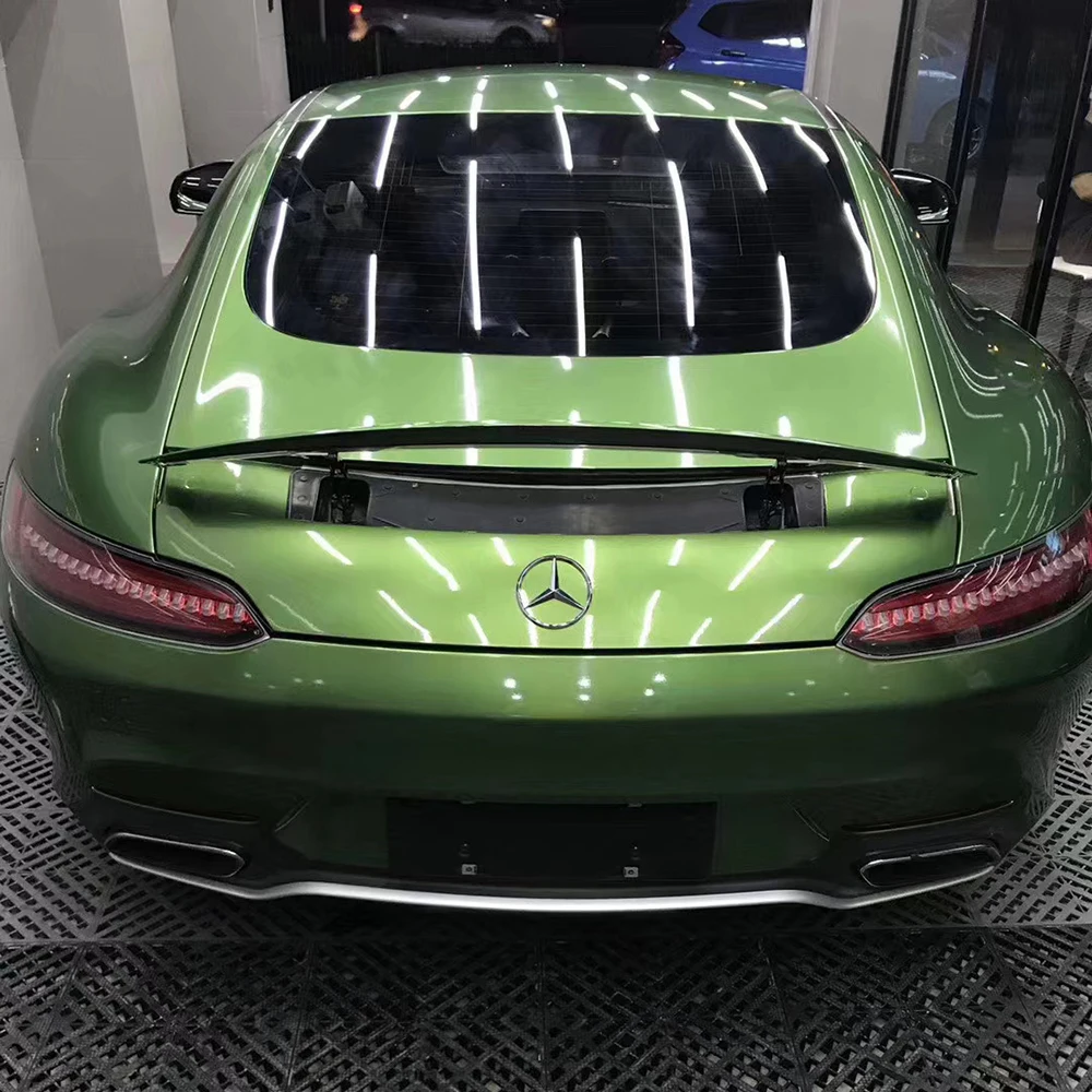 Wrapmaster PET liner Super glossy metallic Mamba Green Car vinyl vehicle wraps protection film