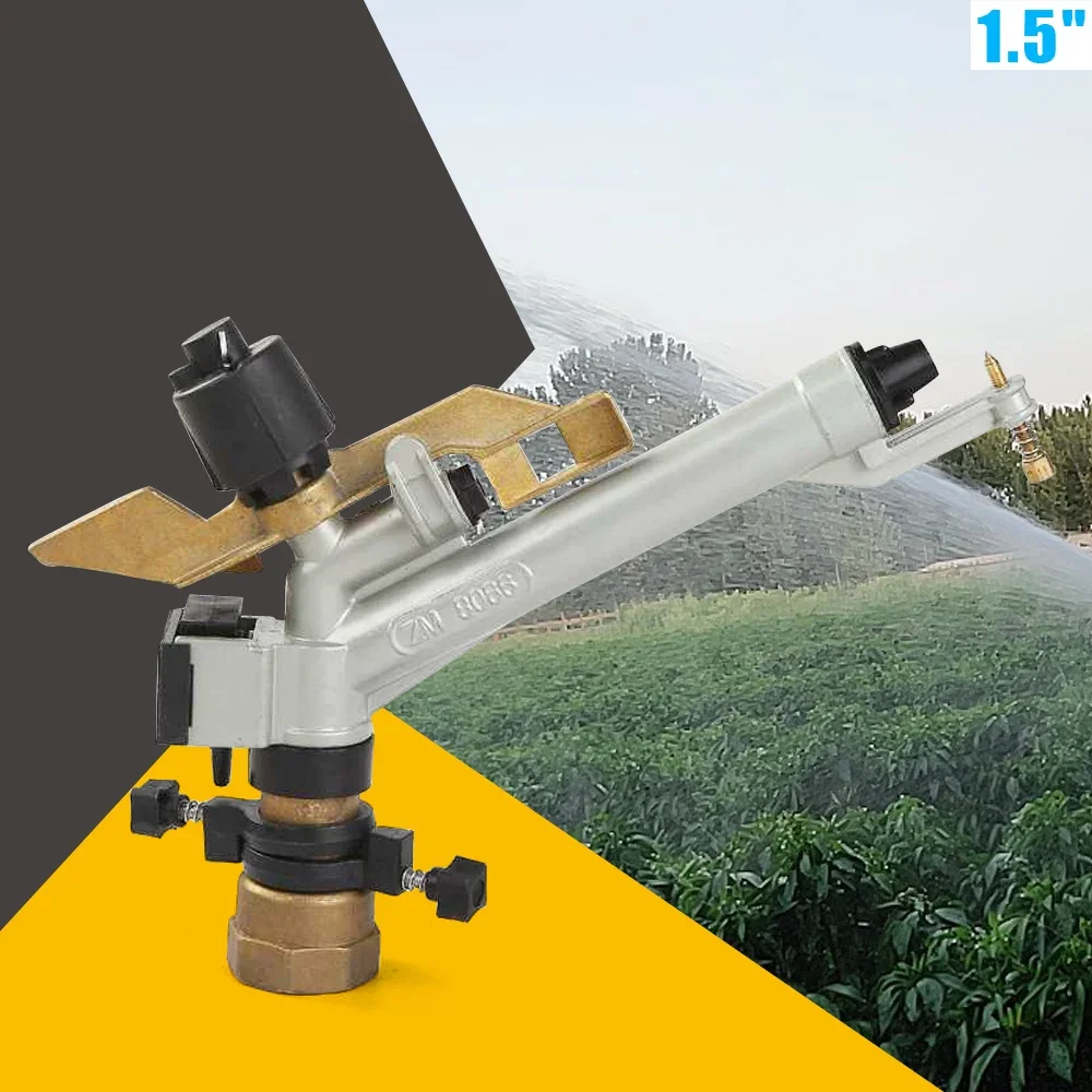 

1.5" Impact Sprinkler – 360° Adjustable Long Range Sprinkler Kit for Lawn, Agriculture & Irrigation