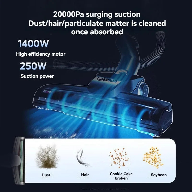Household High-power Vacuum Cleaner Compact Large Suction Power Horizontal Vacuum Cleaner Suitable for Floor and Carpet Cleaning