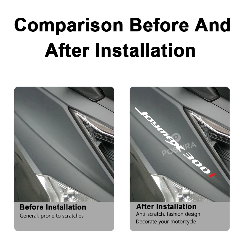 POSFIRA دراجة نارية ملصق مقاوم للماء الشارات ل Sym Joymax 300i 300 i اكسسوارات 2013-2020 2019 2018 2017 دراجة نارية ملصقات