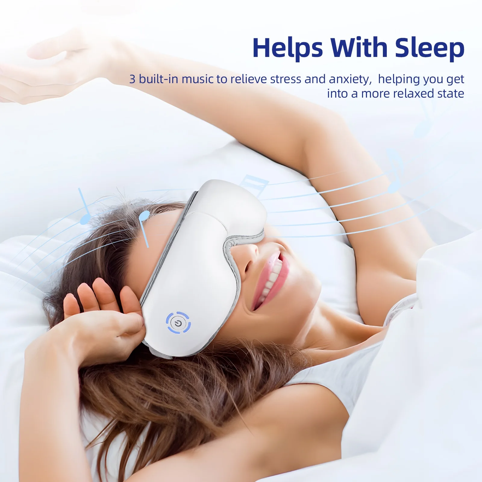 Smart Vibration Eye Massager Relax Fatigue Stress Eye Care Device for Dry Eye