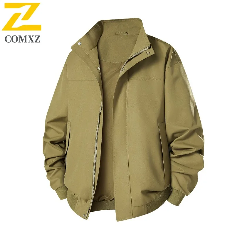 

Men's American Style Pilot Jacket Autumn Winter Loose Fit Baseball Coat Windproof Water-Resistant Streetwear Military Outerwear