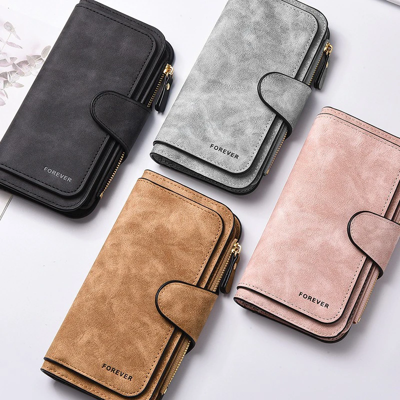 بامبي المرأة طويلة سستة محافظ مشبك حقائب اليد محفظة نسائية للعملات المعدنية لينة بولي Leather الجلود حامل بطاقة متعددة موضة حقيبة سعة كبيرة هدية #6