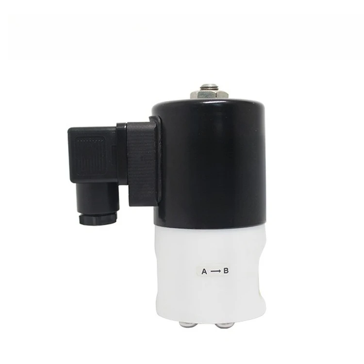 Two-way direct-acting plastic anti-corrosion solenoid valve normally closed type strong acid and alkali