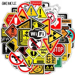 10/30/50PCS Warning Stickers Danger Banning Skateboard Fridge Guitar Laptop Motorcycle Travel Classic Toy Cool Decals Sticker F5
