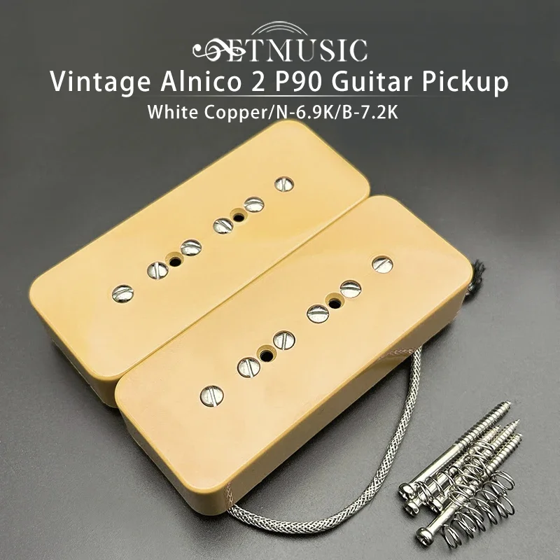 Vintage Alnico 2 Soapbar P90 Guitar Pickup Alnico II Pickup Guitar Accessories Black/White/Yellow